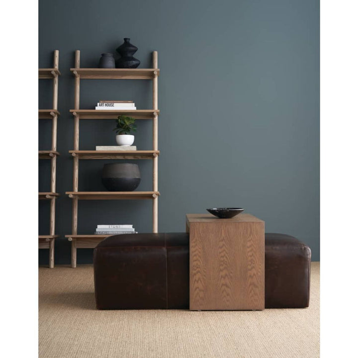 Macon Leather Ottoman