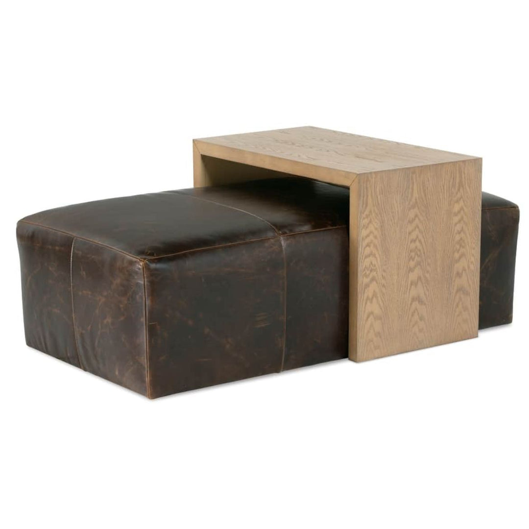 Macon Leather Ottoman