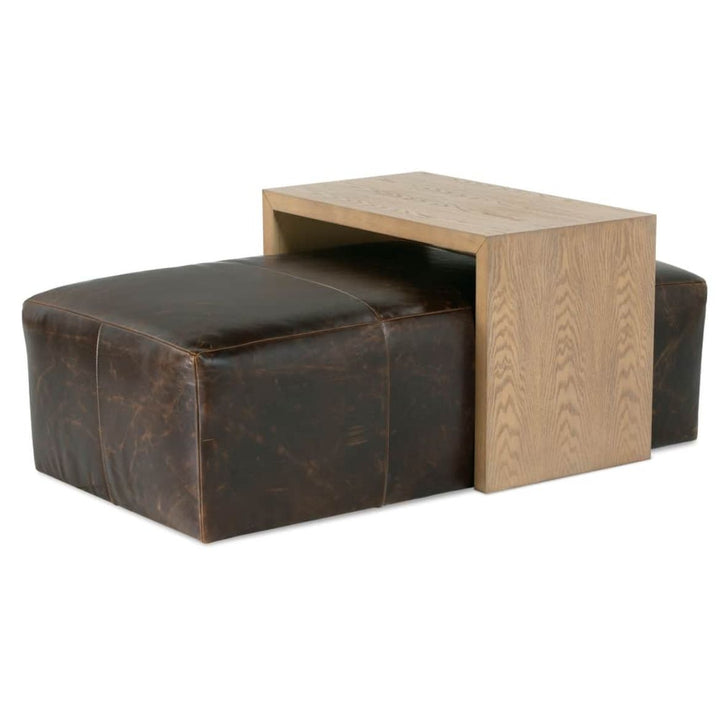 Macon Leather Ottoman