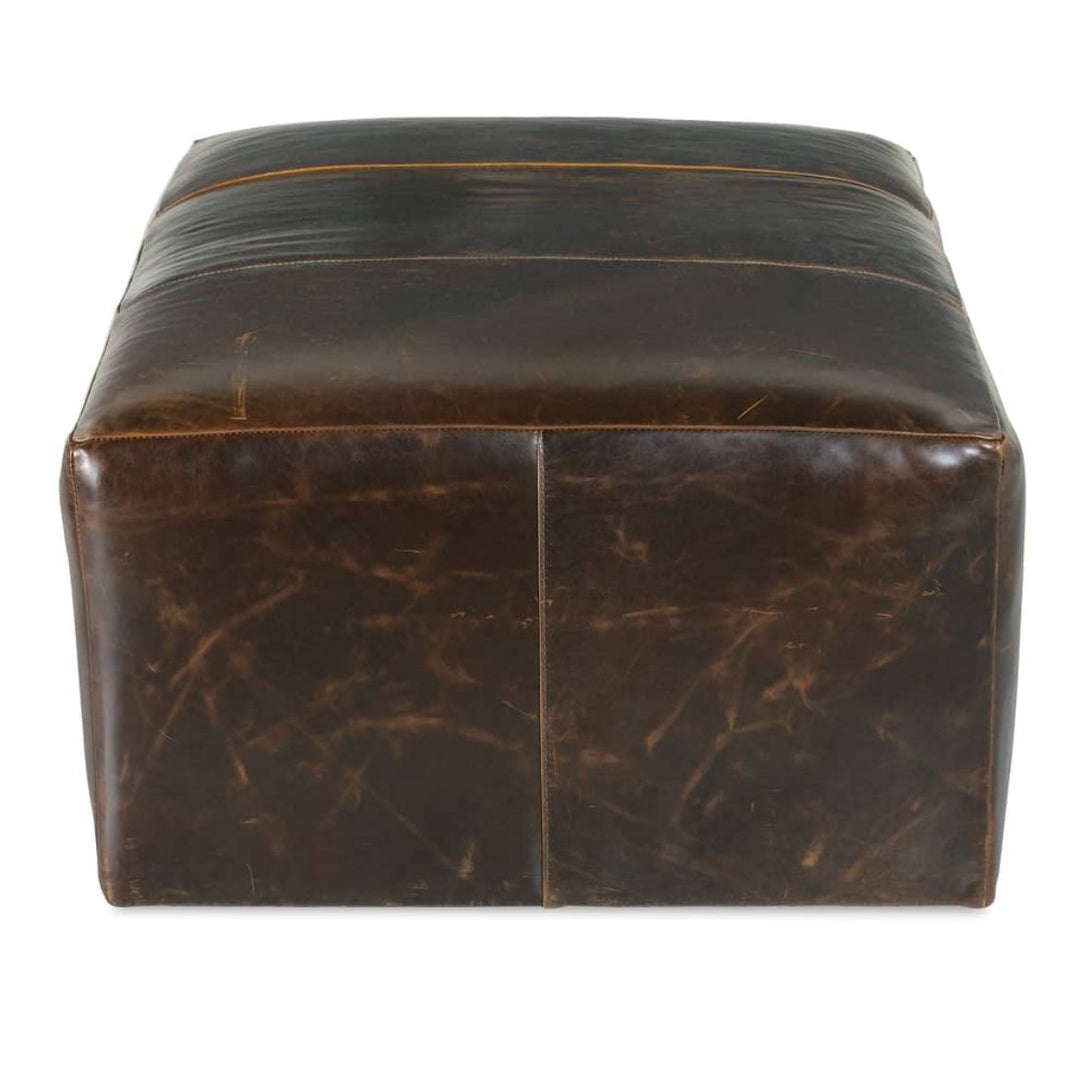 Macon Leather Ottoman