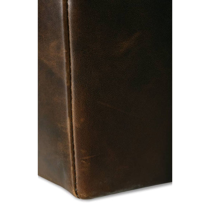 Macon Leather Ottoman