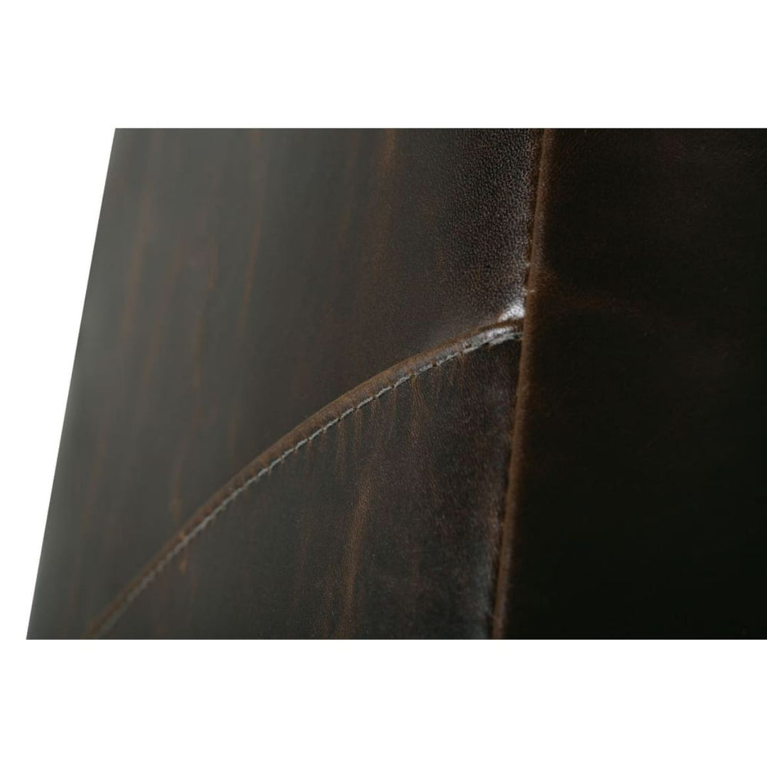 Macon Leather Ottoman
