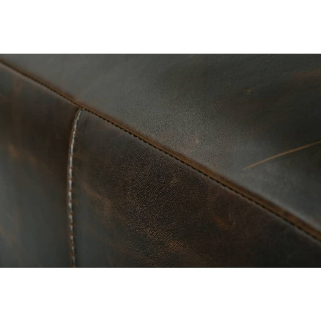 Macon Leather Ottoman