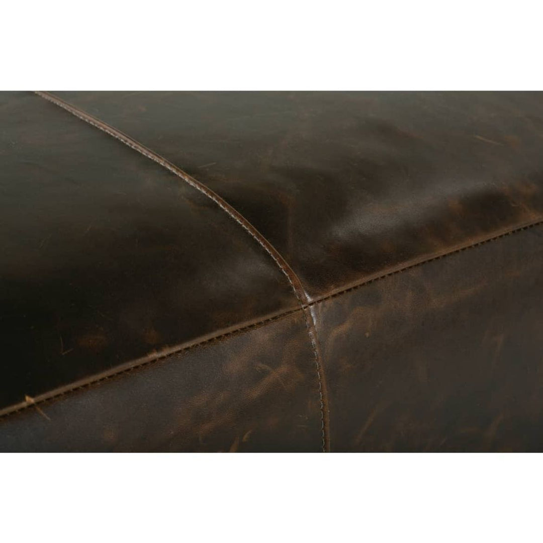 Macon Leather Ottoman
