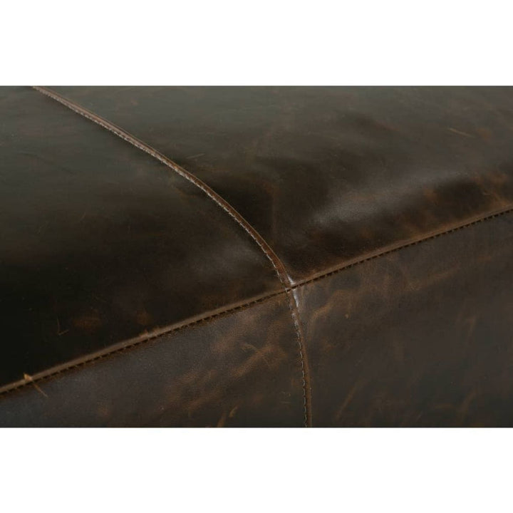 Macon Leather Ottoman