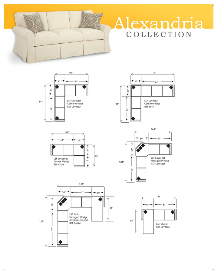 Alexandria sofa Collection