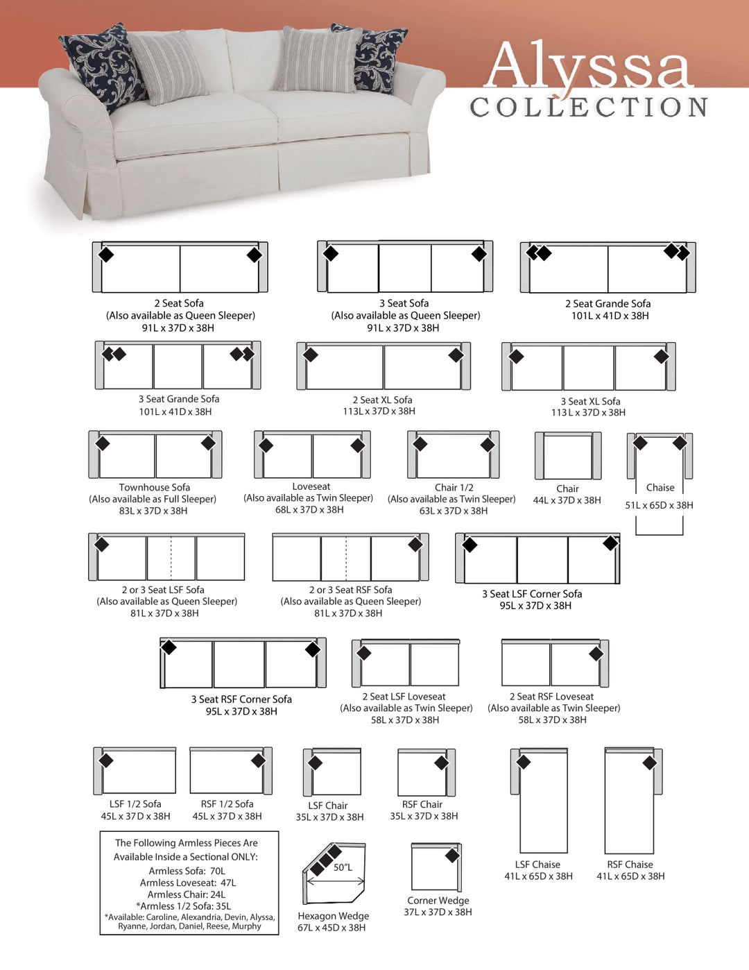 Alyssa Sectional Collection