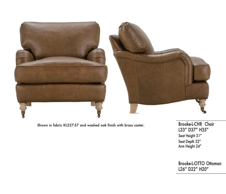 Brooke Leather Ottoman
