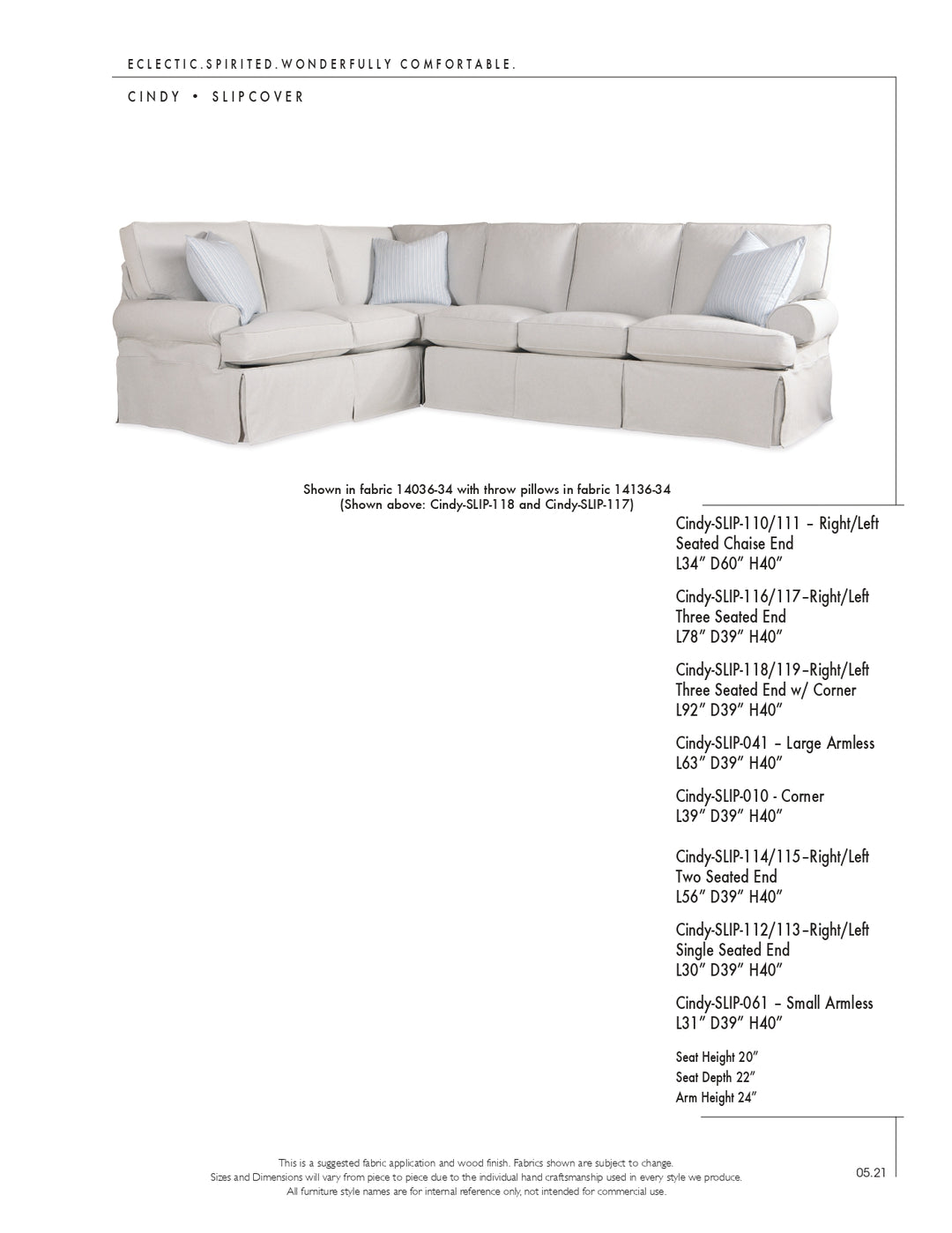 Cindy Slipcovered Sectional