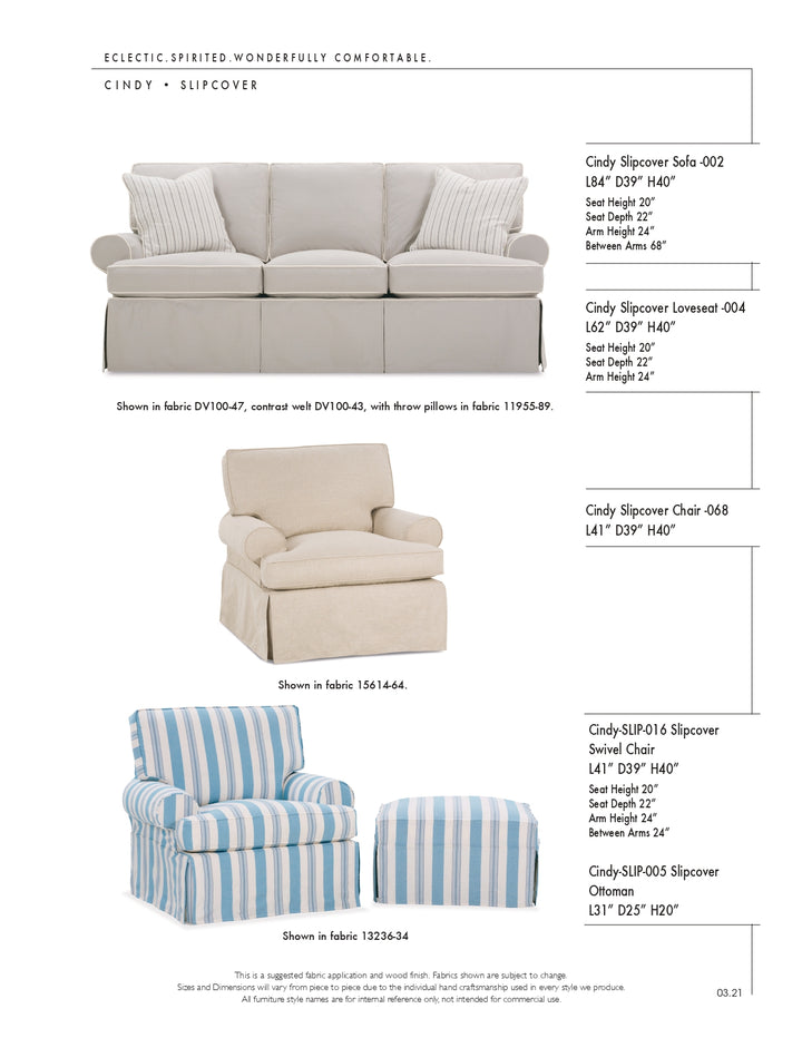 Cindy Slipcovered Sofa
