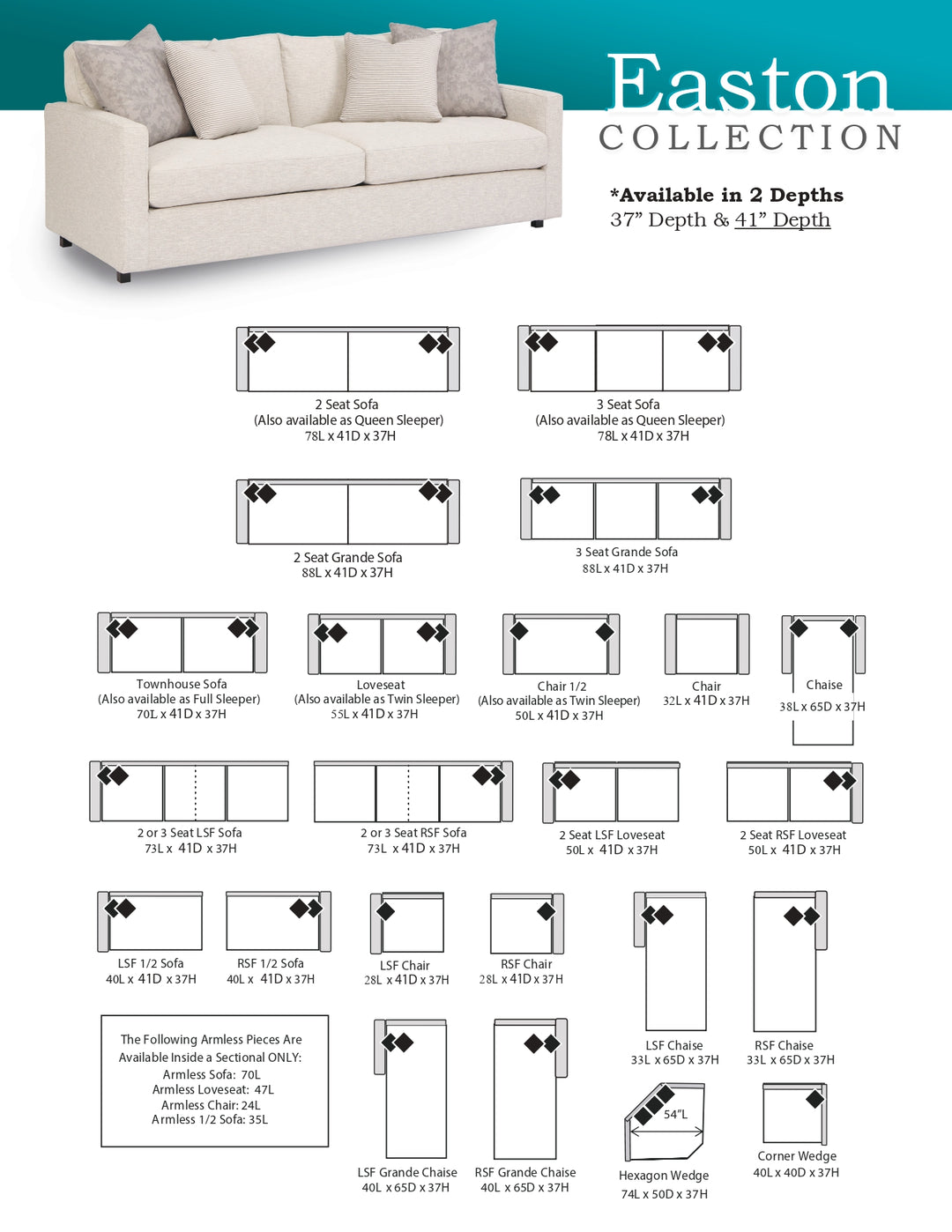 Easton 37 Sofa Collection