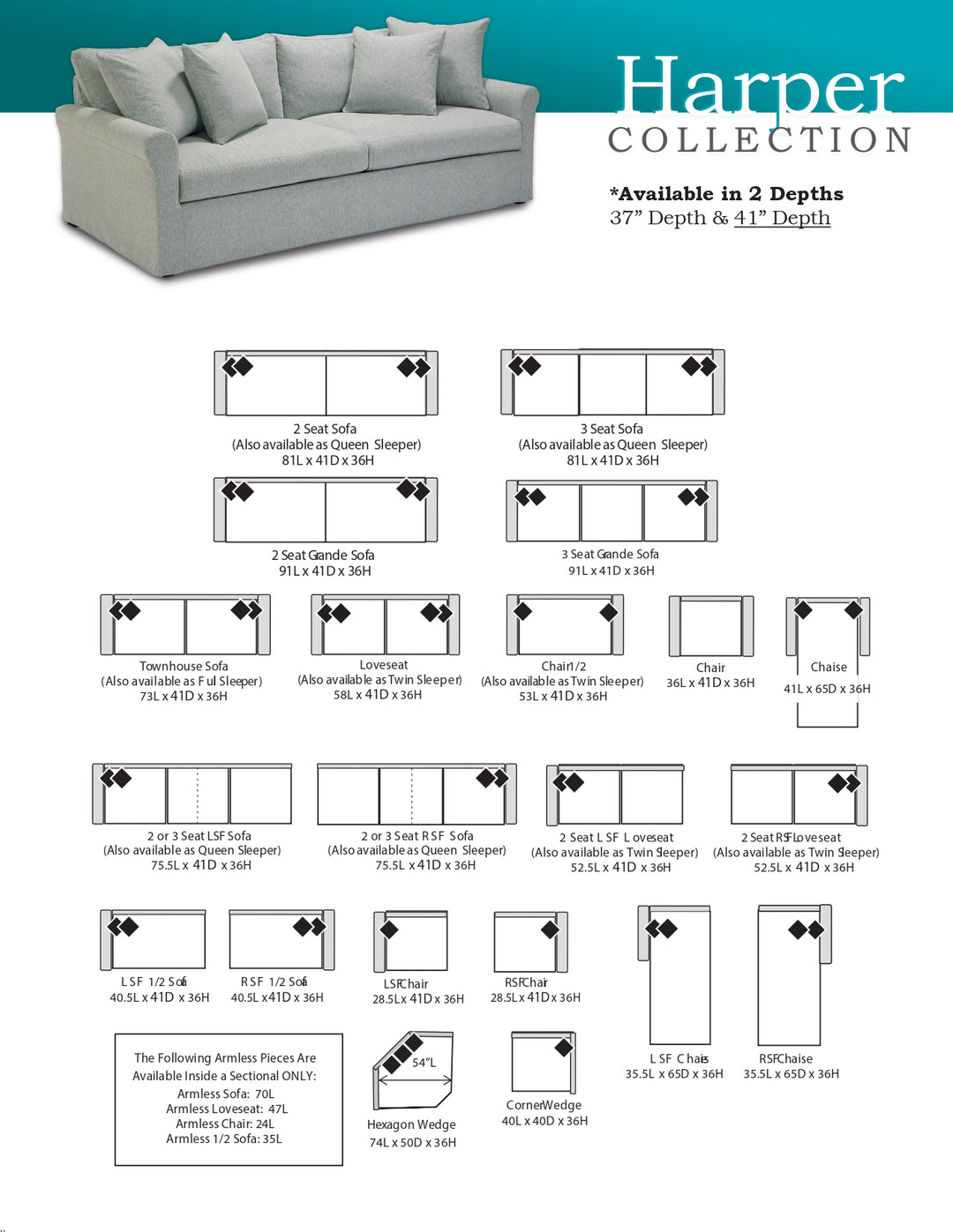 Harper 37 sleeper Collection