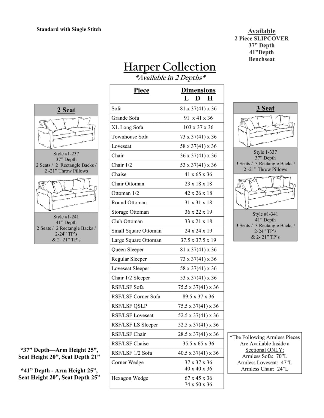 Harper 37 Sofa Collection