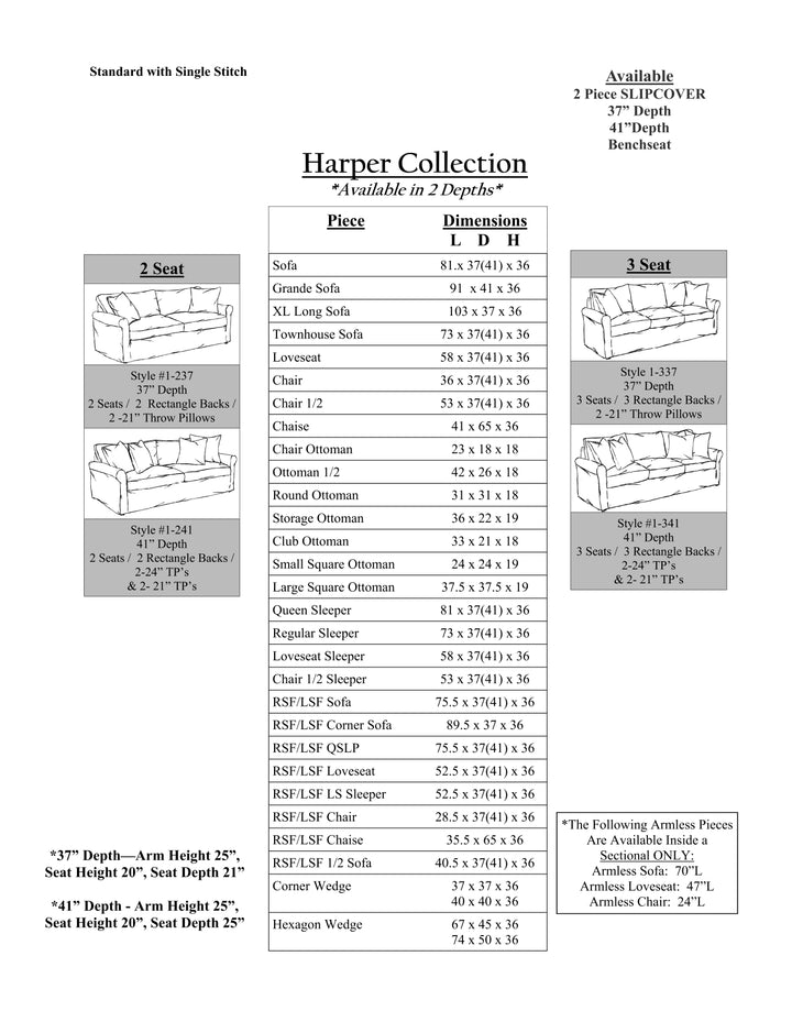 Harper 37 Loveseat Collection