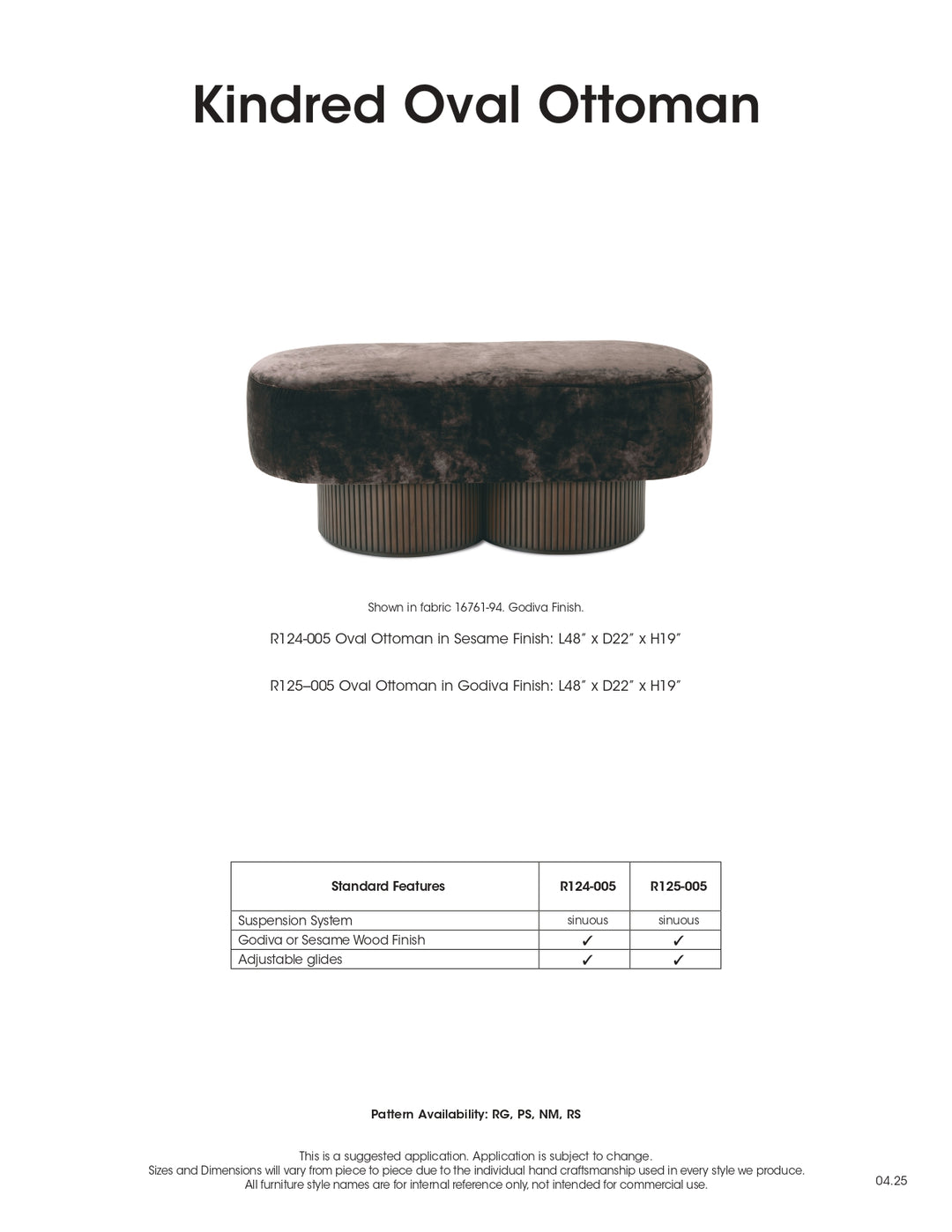 Kindred Oval Ottoman