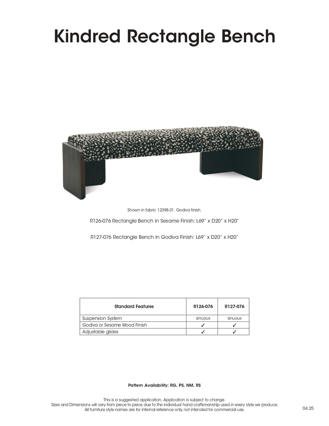 Kindred Rectangle Bench