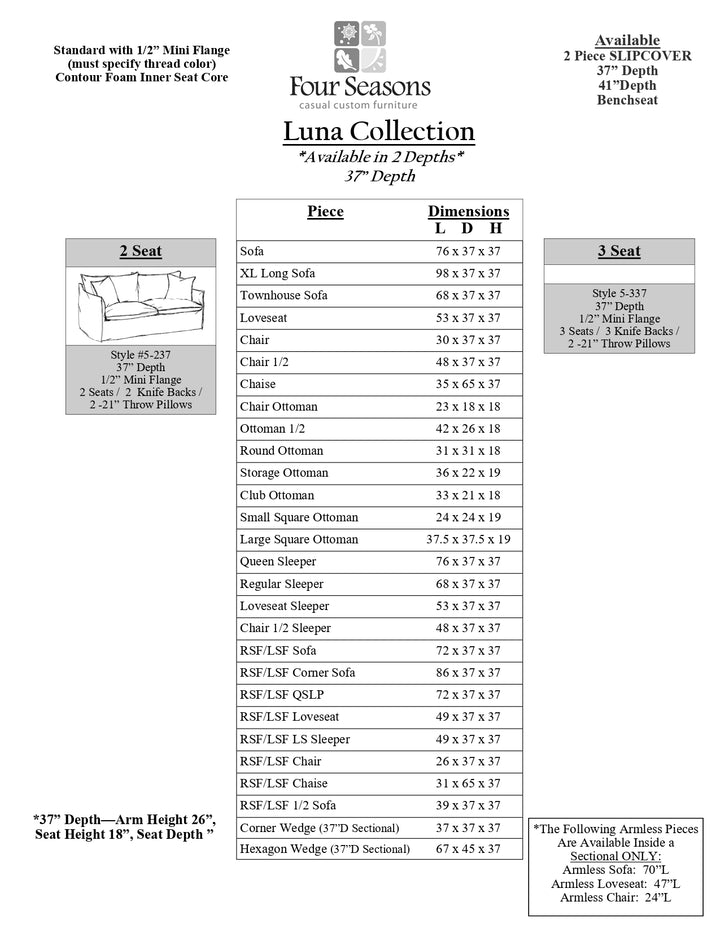 Luna 37 Sectional Collection