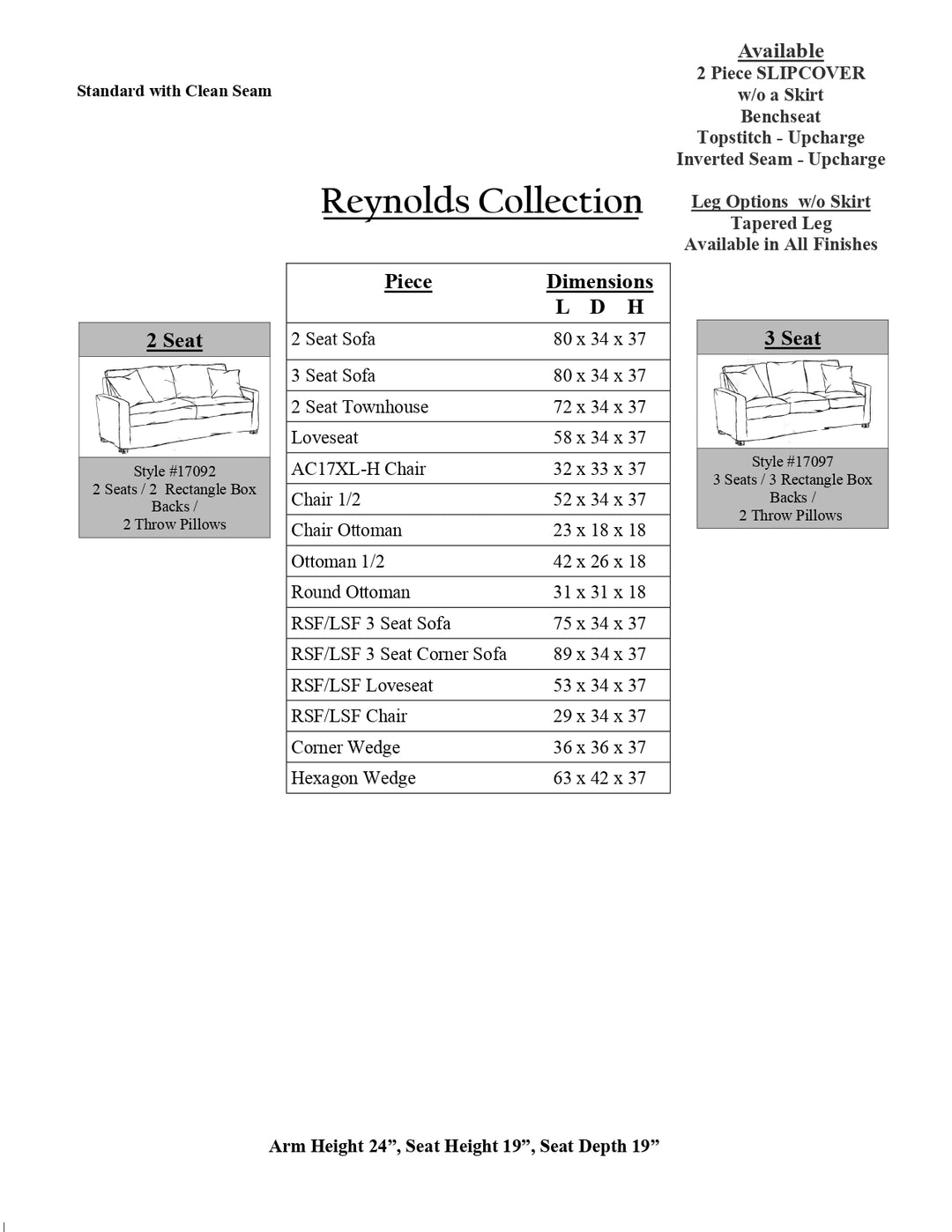 Reynolds Sofa Collection