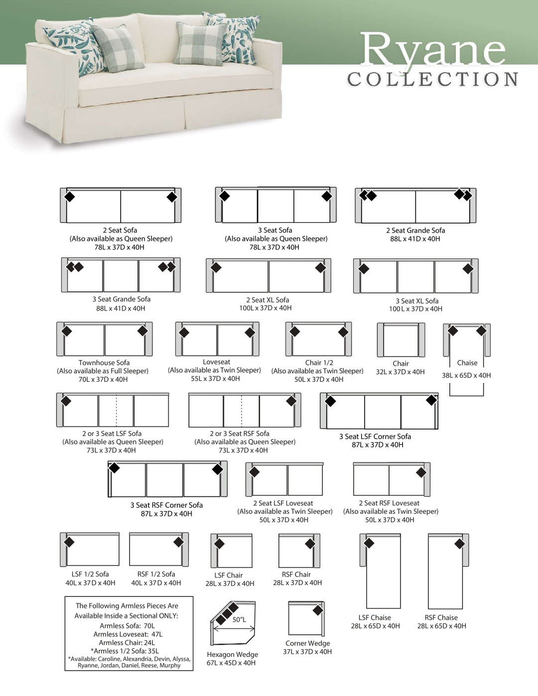Ryane Sofa Collection