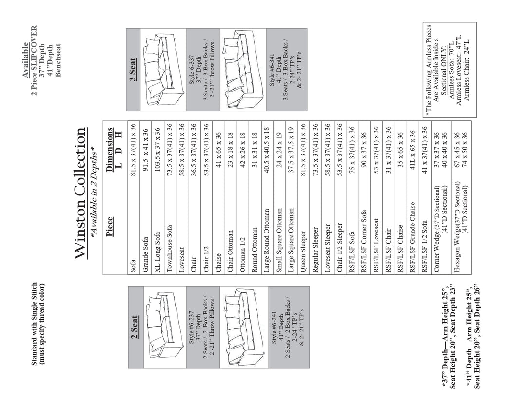 Winston 41 Sectional Collection
