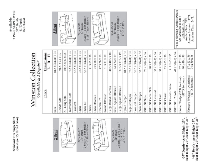 Winston 41 Sectional Collection