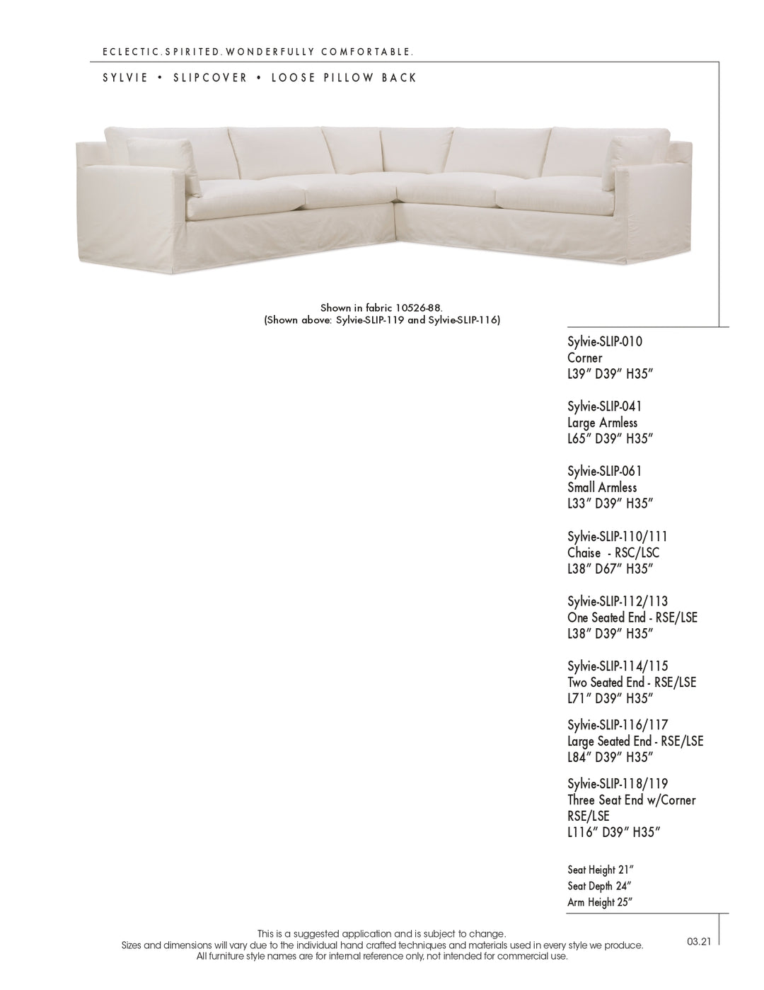 Sylvie Slipcovered Sectional