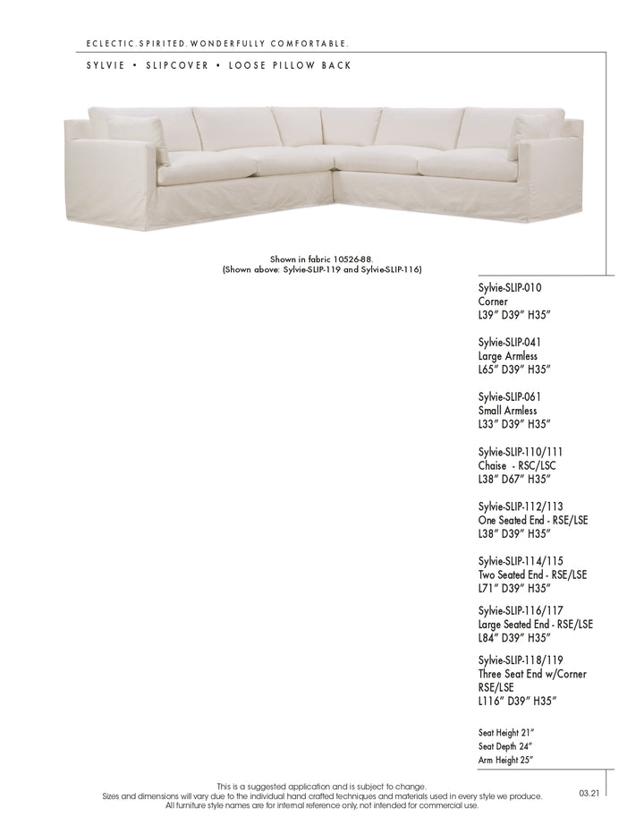 Sylvie Slipcovered Sectional