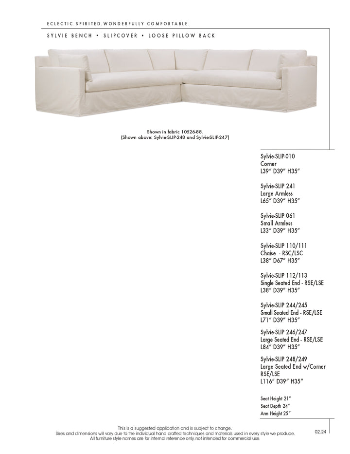 Sylvie Slipcovered Sectional