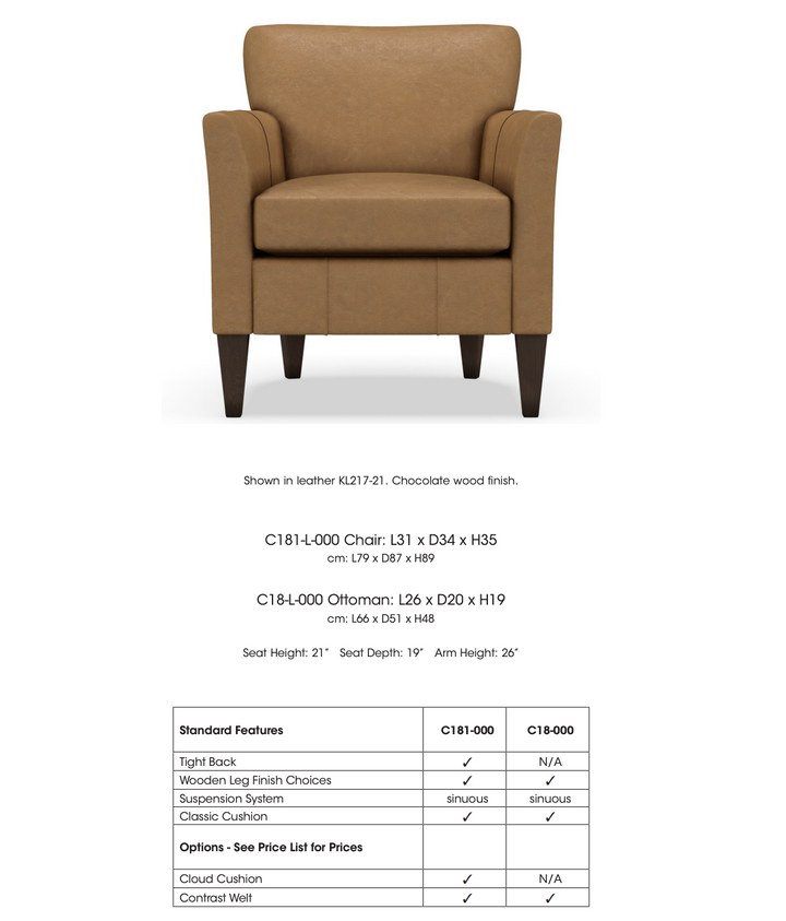 Times Square Leather Accent Chair