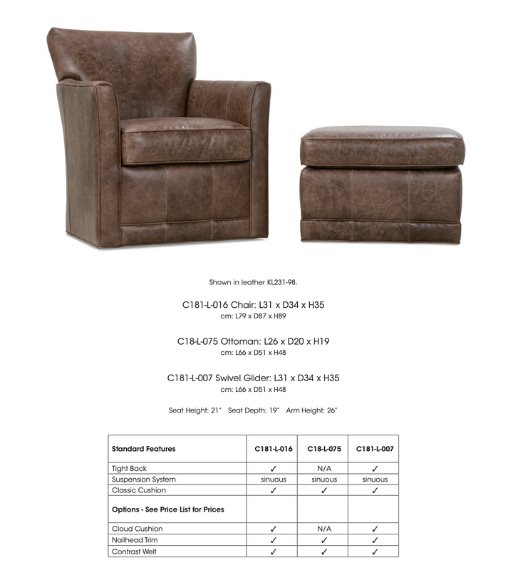 Times Square Leather Swivel Chair