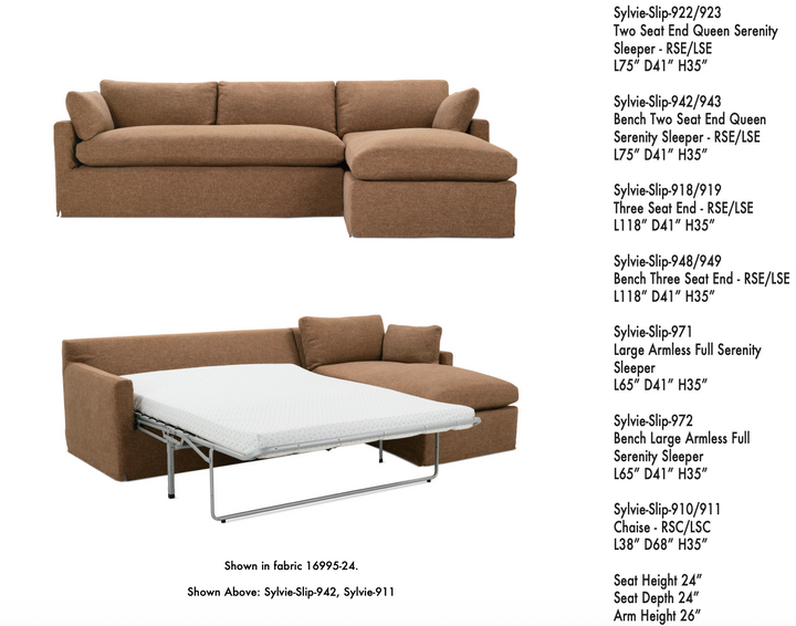 Sylvie Slipcovered Serenity Sleeper Sectional