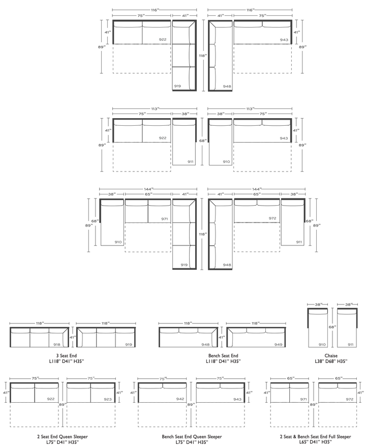 Sylvie Slipcovered Serenity Sleeper Sectional
